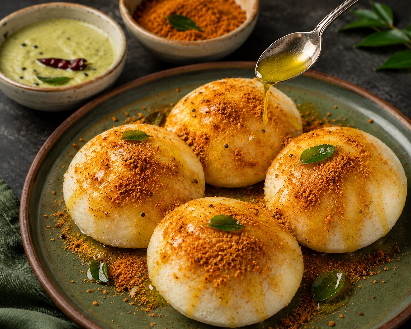 Ghee Podi Idly