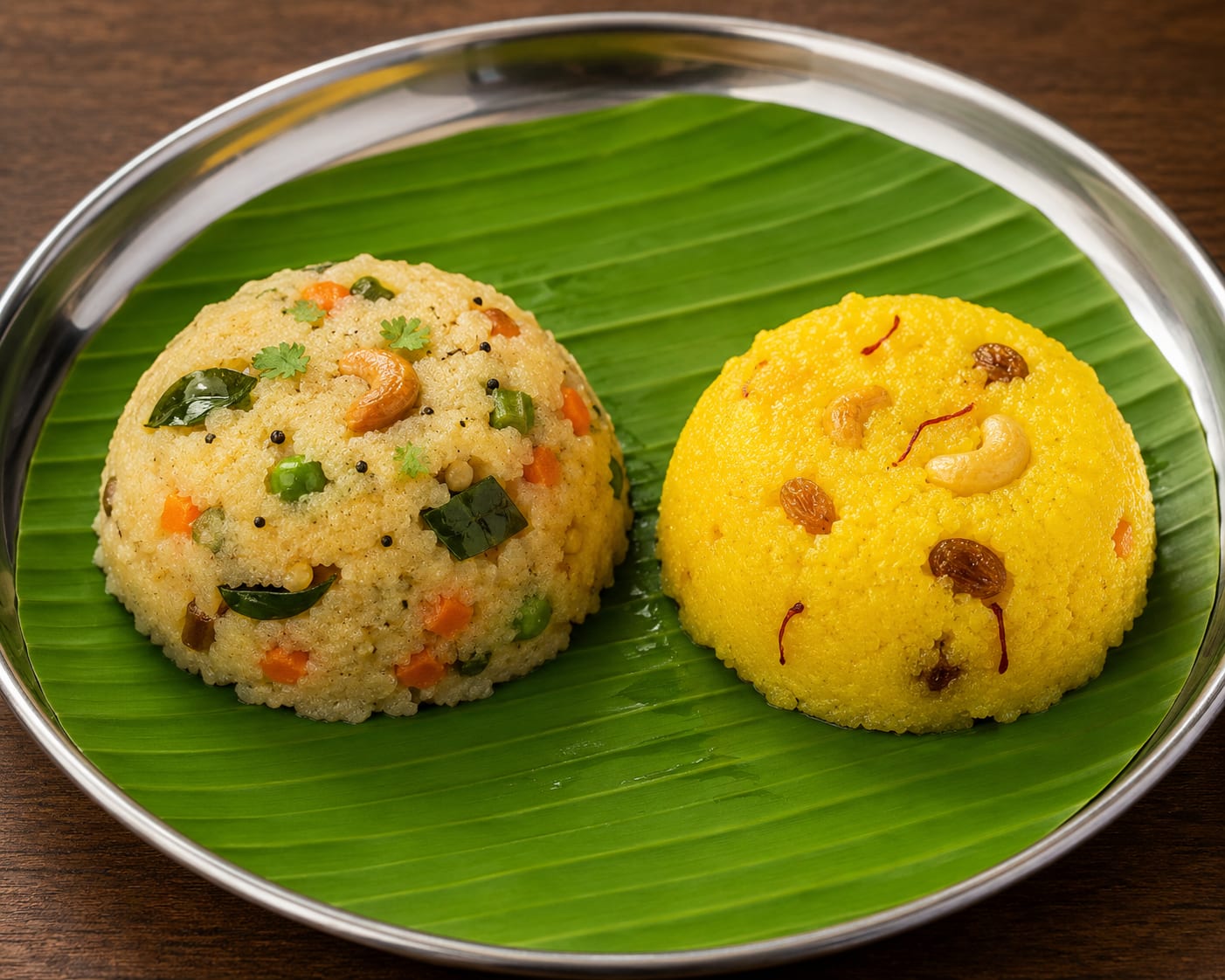 Chow Chow Bath (Khara Bath + Kesar Bath)